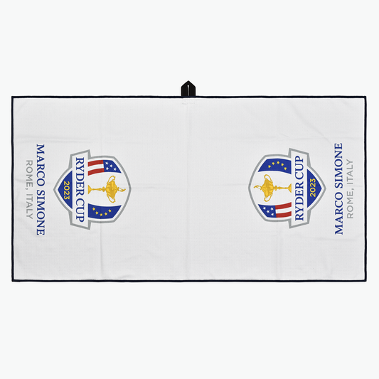 2023 RYDER CUP Aqua-Lock Caddy Towel Sublimated (White)
